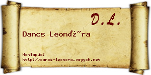 Dancs Leonóra névjegykártya